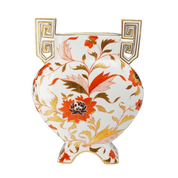Wedgwood Imari Style Bone China Moon Flask Vase ca. 1880