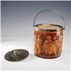 Image 2 : Wedgwood Relief-Molded Rockingham Glaze Humidor with Metal Lid and Handle