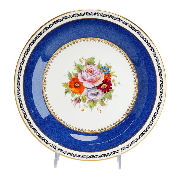 Wedgwood Bone China Cabinet Plate Hand-Painted by Albert Holland c. 1915