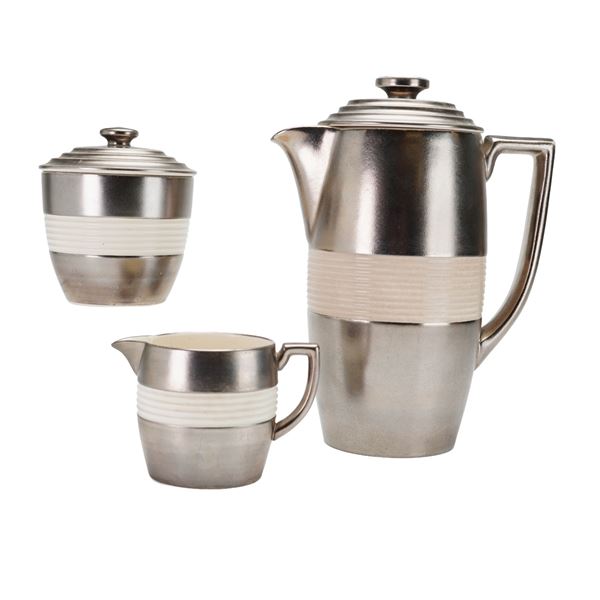 Three Piece Wedgwood Moonstone Coffee/Tea Service Set