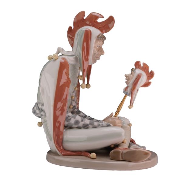 Lladro Norman Rockwell Porcelain Figurine, Court Jester 01001405