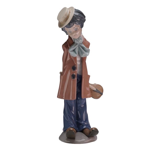Lladro Porcelain Figurine Clown with Violin 01005057