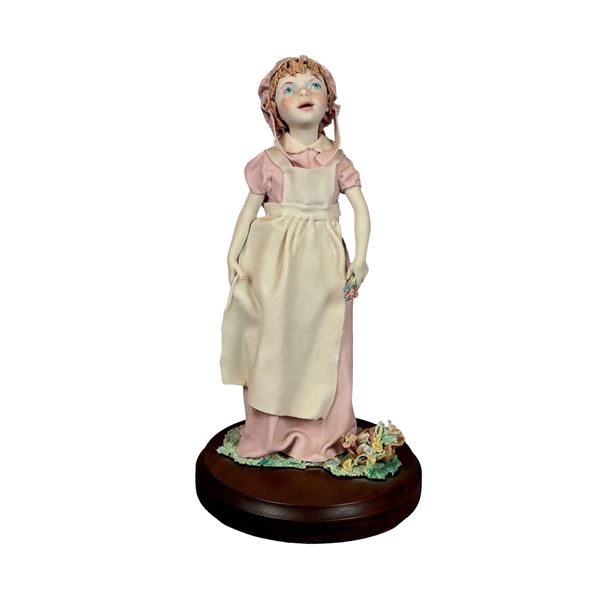 Bonni Porter Signed and Numbered Porcelain Figurine on Wooden Base