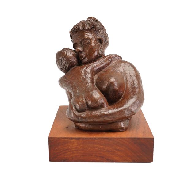 Hari (20th Century), Mother and Child, Bronze Sculpture