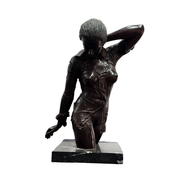 Isidore Margulies, Venus Observed, Bronze Sculpture, 1974