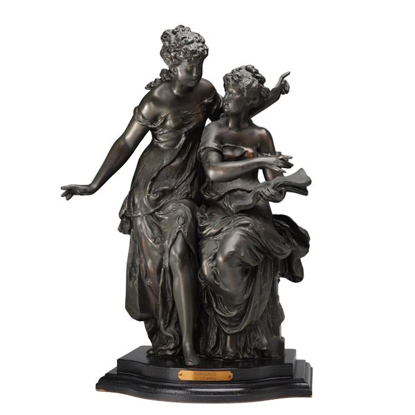 After Louis-Francois Moreau Romance Sculpture