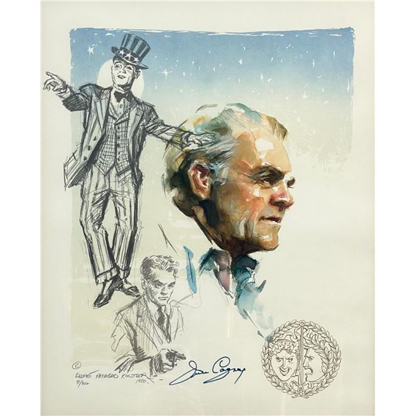 Everett Raymond Kinstler (American, 1926-2019) Signed and Numbered James Cagney Lithograph