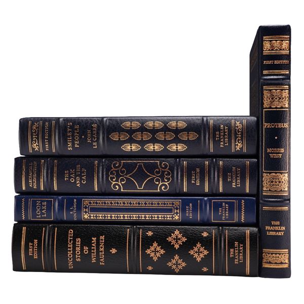5pc Franklin Library Collection of Leather-Bound First Editions. 1979-1980.