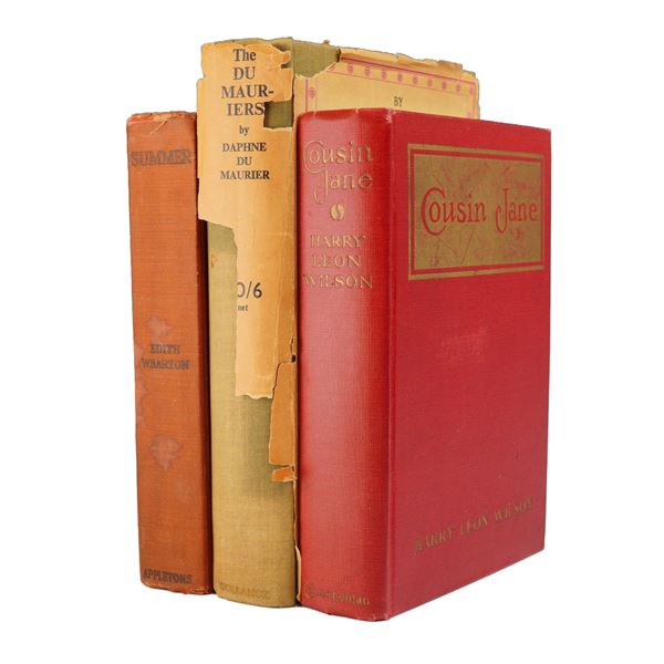 Three First Edition Books. Wharton, Du Maurier, and Wilson. Various Publishers, 1917-1937.