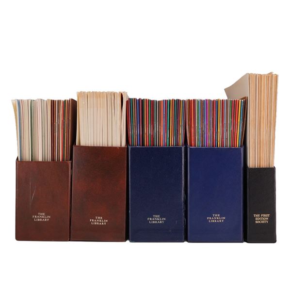 Assortment of The Franklin Library and The First Edition Society Notes from the Editors Booklet Sets