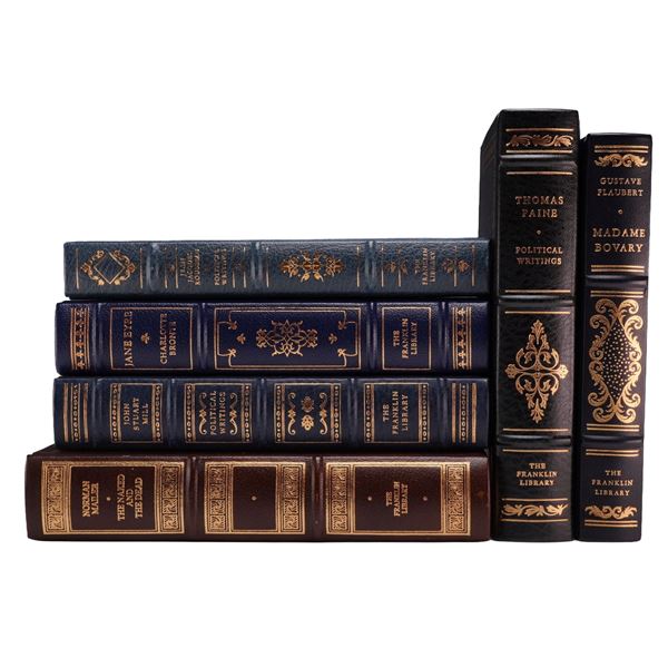 6pc The Franklin Library Books, The Naked and the Dead, Jane Eyre, Madame Bovary, and More