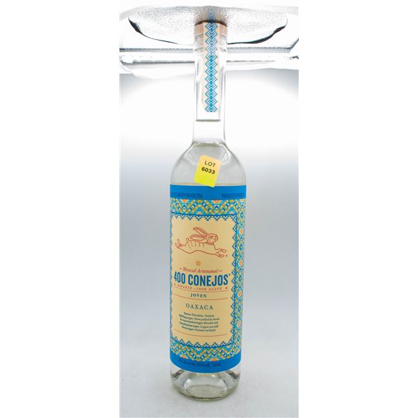 400 CONEJOS ARTESANAL OAXACA MEZCAL 750ML 40% ABV