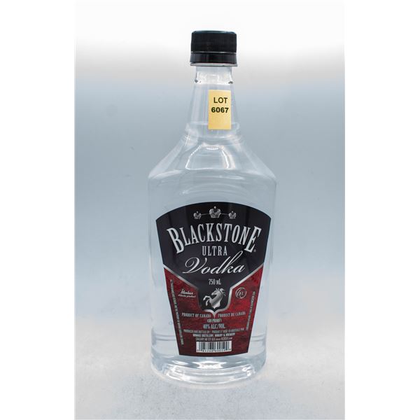 BLACKSTONE ULTRA VODKA 750ML 40% ABV