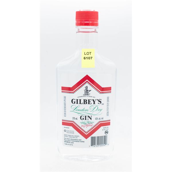 GILBY'S LONDON DRY GIN 375ML 40% ABV