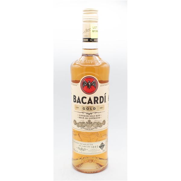 BACARDI GOLD RUM 750ML 40% ABV