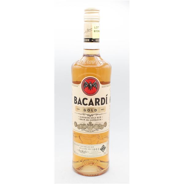 BACARDI GOLD RUM 750ML 40% ABV