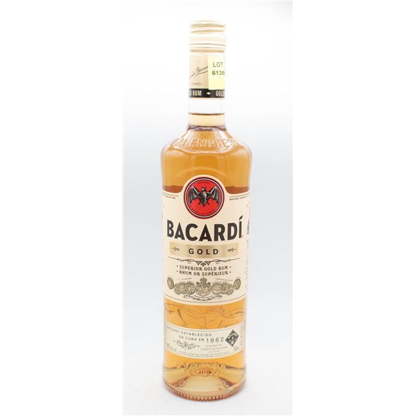 BACARDI GOLD RUM 750ML 40% ABV