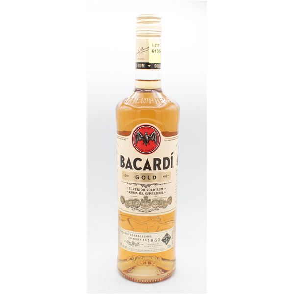 BACARDI GOLD RUM 750ML 40% ABV