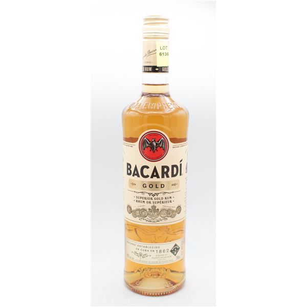 BACARDI GOLD RUM 750ML 40% ABV