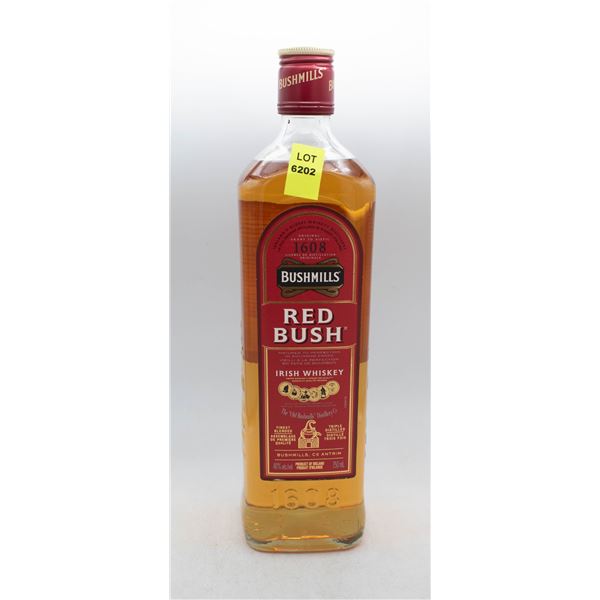BUSHMILLS RED BUSH IRISH WHISKEY 750ML 40%ABV