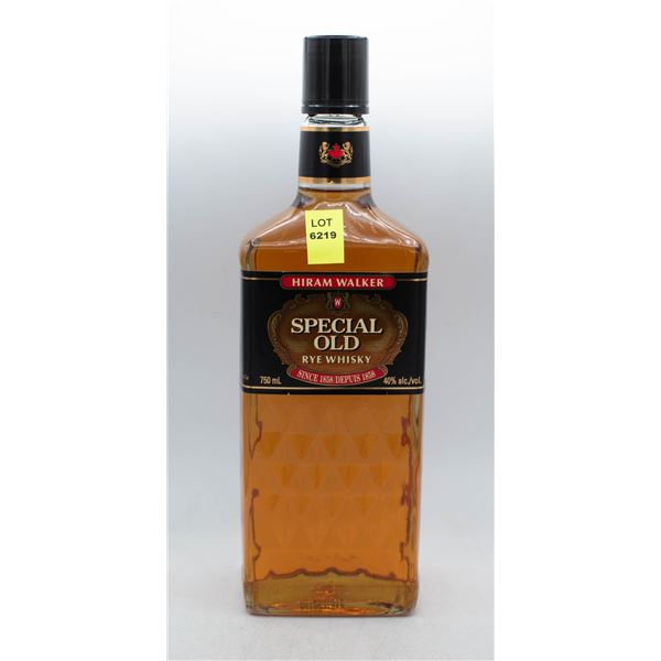 HIRAM WALKER OLD SPECIAL RYE WHISKY 750ML 40% ABV