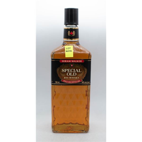 HIRAM WALKER OLD SPECIAL RYE WHISKY 750ML 40% ABV