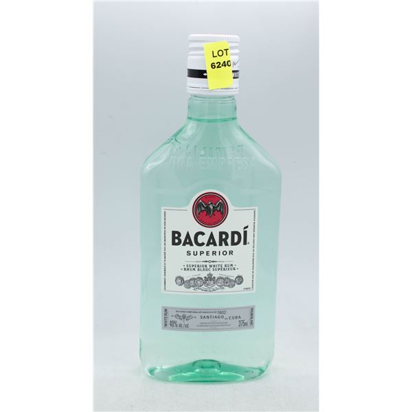 BACARDI WHITE RUM 375ML 40% ABV