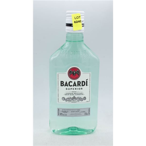 BACARDI WHITE RUM 375ML 40% ABV
