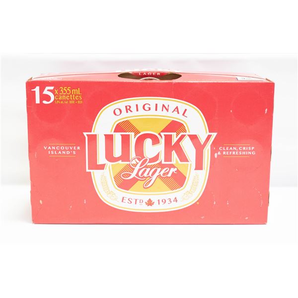 CASE OF 15 LUCKY LAGER BEERS 15 X 355ML 5% ABV