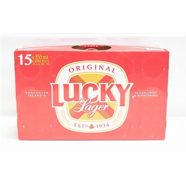 CASE OF 15 LUCKY LAGER BEERS 15 X 355ML 5% ABV