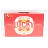 Image 1 : CASE OF 15 LUCKY LAGER BEERS 15 X 355ML 5% ABV