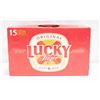 Image 1 : CASE OF 15 LUCKY LAGER BEERS 15 X 355ML 5% ABV