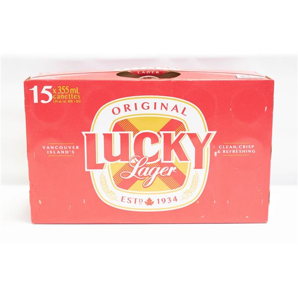 CASE OF 15 LUCKY LAGER BEERS 15 X 355ML 5% ABV