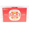 Image 1 : CASE OF 15 LUCKY LAGER BEERS 15 X 355ML 5% ABV