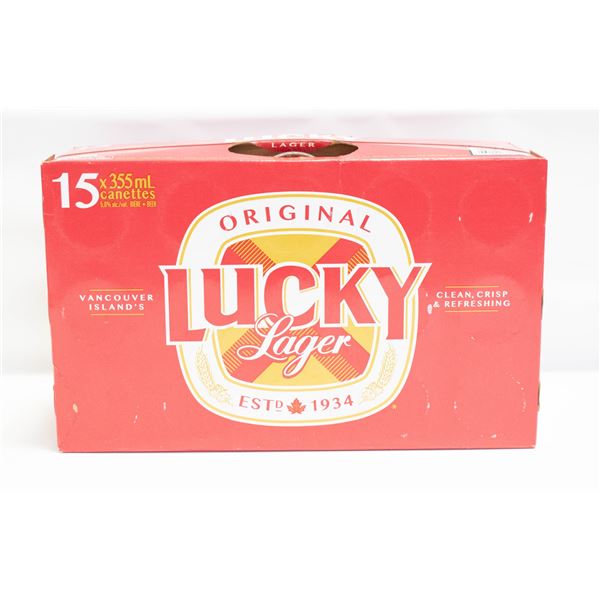 CASE OF 15 LUCKY LAGER BEERS 15 X 355ML 5% ABV