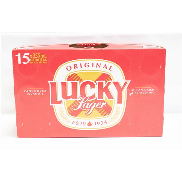 CASE OF 15 LUCKY LAGER BEERS 15 X 355ML 5% ABV