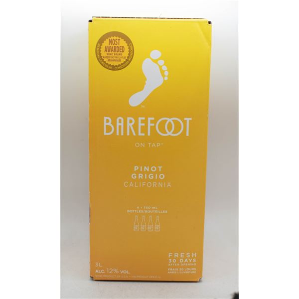 BAREFOOT PINOT GRIGIO BOX WINE 3L 12% ABV