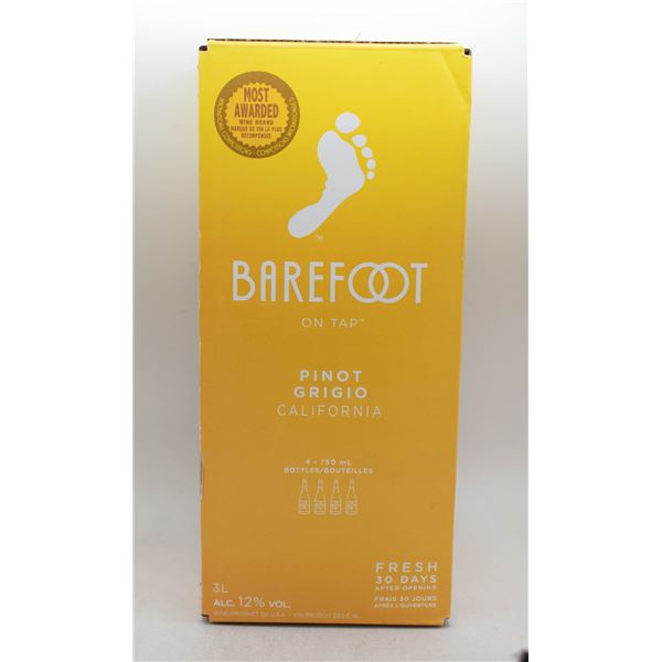 BAREFOOT PINOT GRIGIO BOX WINE 3L 12% ABV