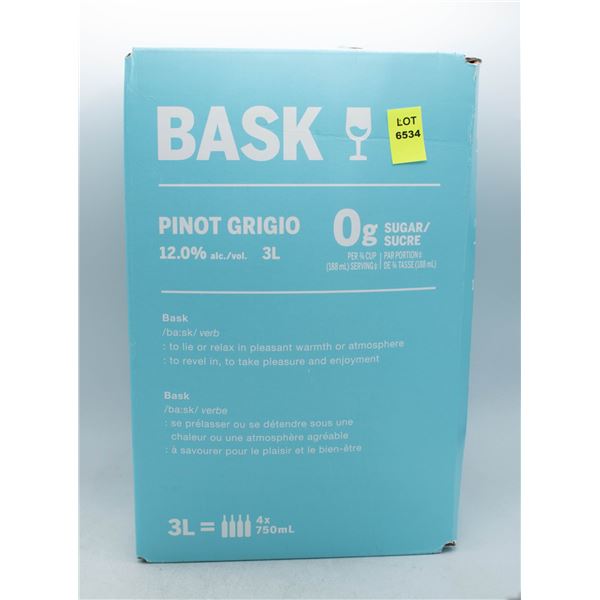 BASK PINOT GRIGIO BOX WINE 3L 12% ABV