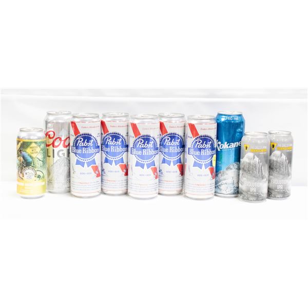LOT OF 10 ASSORTED BEERS INCLUDING TALL BOYS