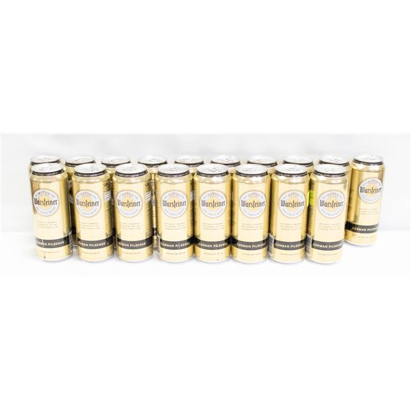 LOT OF 18 WARSTEINER GERMAN PILSNER 18 X 473ML