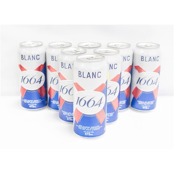 LOT OF 8 KRONENBOURG 1664 BLANC BEERS 8 X 473ML