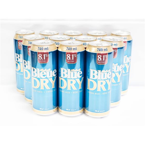 LOT OF 12 LOBATT BLUE DRY STRONG BEER 12 X 740ML