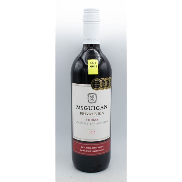 MCGUIGAN PRIVATE BIN 2020 SHIRAZ 750ML 13% ABV