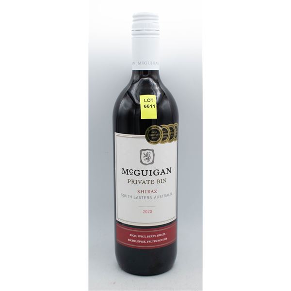 MCGUIGAN PRIVATE BIN 2020 SHIRAZ 750ML 13% ABV