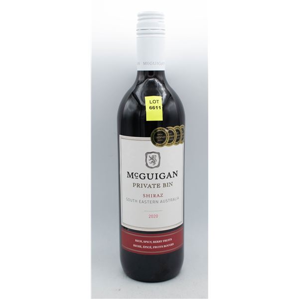 MCGUIGAN PRIVATE BIN 2020 SHIRAZ 750ML 13% ABV