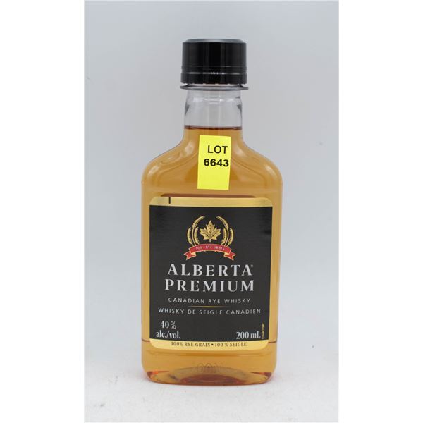 ALBERTA PREMIUM CANADIAN RYE WHISKY 200ML 40% ABV