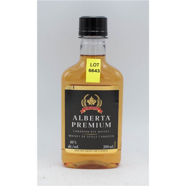 ALBERTA PREMIUM CANADIAN RYE WHISKY 200ML 40% ABV
