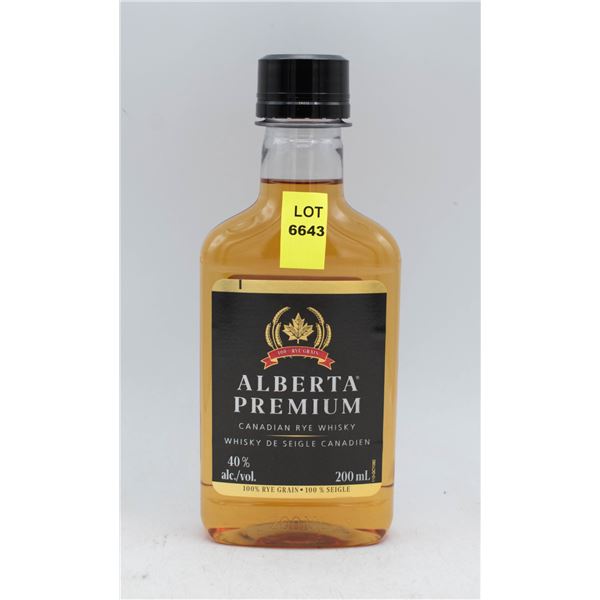 ALBERTA PREMIUM CANADIAN RYE WHISKY 200ML 40% ABV