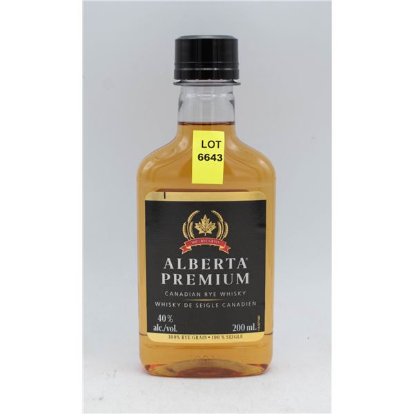 ALBERTA PREMIUM CANADIAN RYE WHISKY 200ML 40% ABV